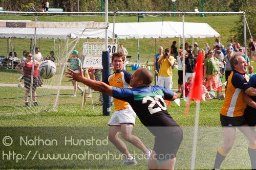 Rugby players at Irish Fest
